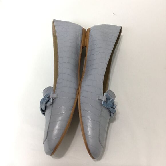 Casani Firenze by Jennifer Tattanelli  Blue Croc Print Leather Loafer Sz 42 NIOB - Picture 7 of 9